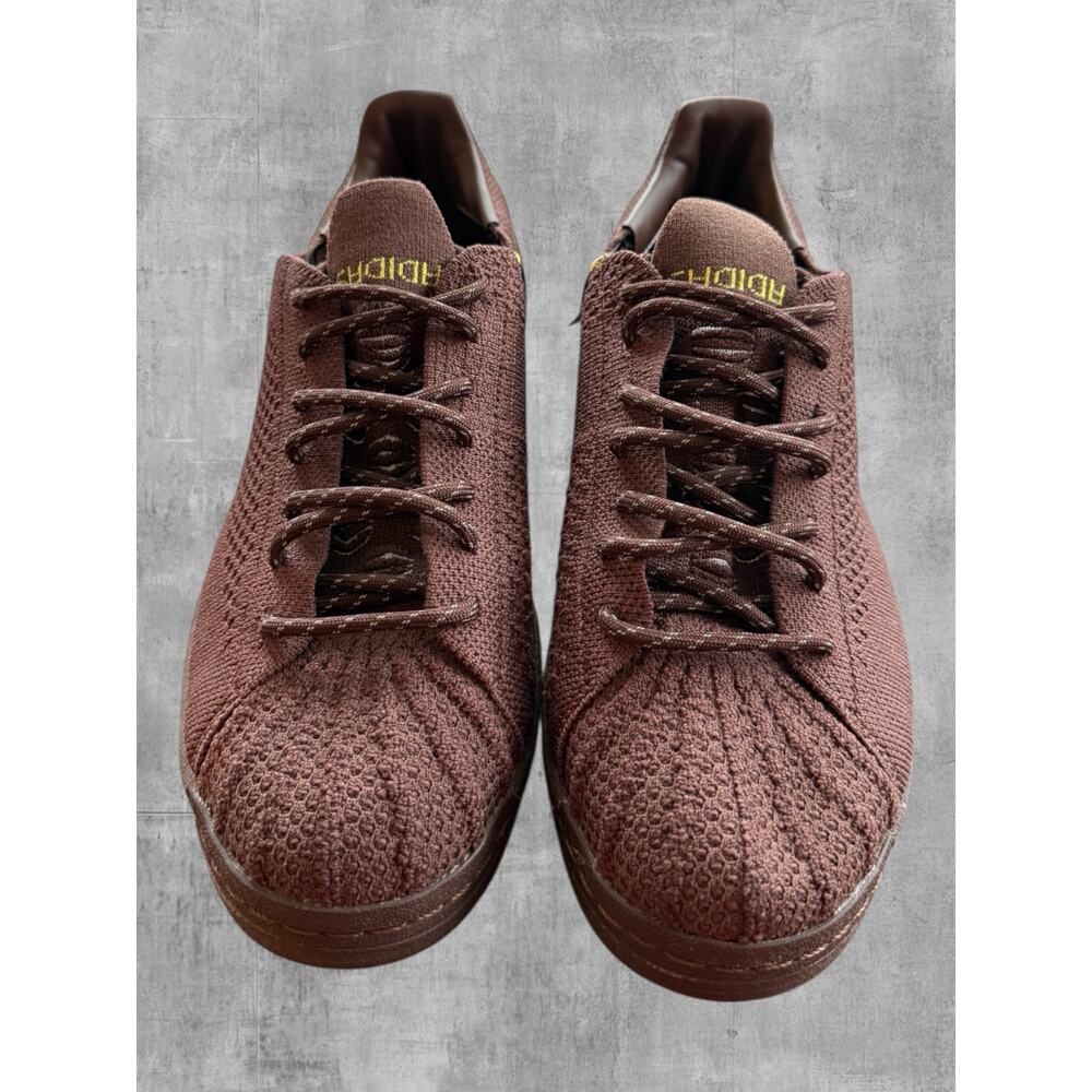 Adidas Pharrell Williams Superstar Primeknit Brown Mens 8.5 S42926 Human Race